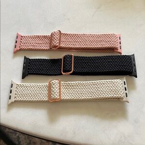 Apple Watch Bands - Pink, Black, Cream - New